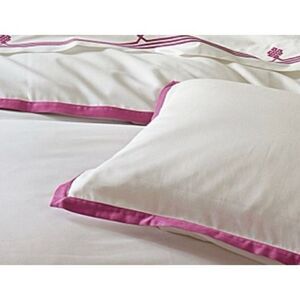 Serena & Lilly Set of 2 TWO Standard Pillow Shams Pillowcase Purple Border